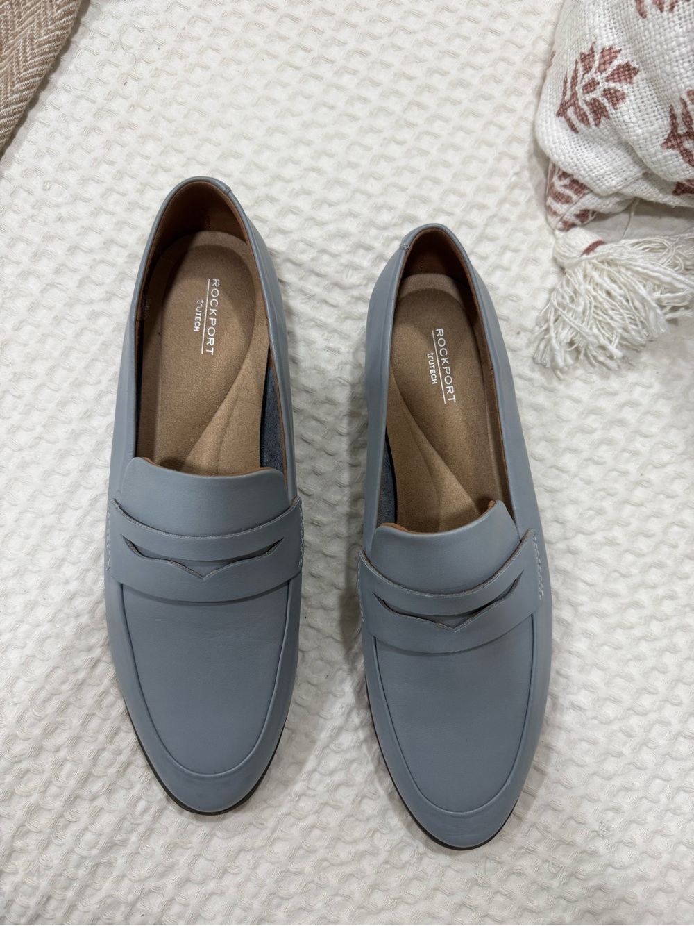 Rockport Slate Blue Leather Penny Loafers